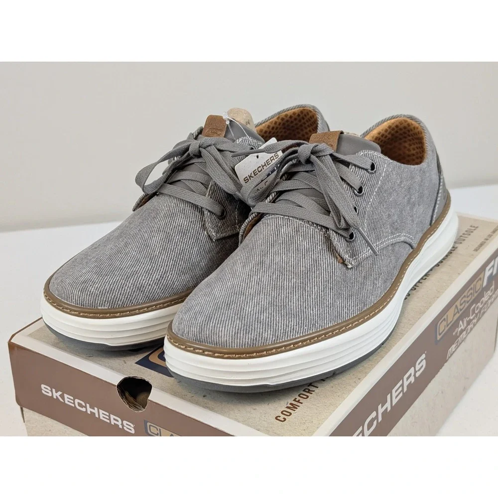 Skechers Moreno-Ederson Men's Classic Fit Air-Cooled Memory Foam Size 8.5W Taupe